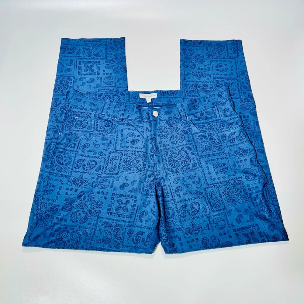 Peter Millar pants EB66 Delos Paisley performance golf pants men size 34 X 30 - Picture 1 of 11